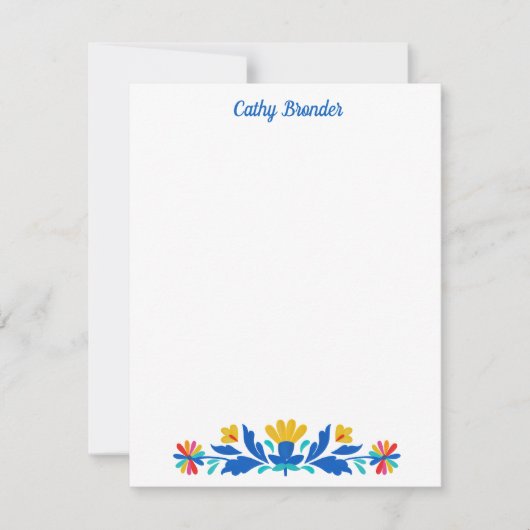 Personalisierter Name des mexikanischen Volksmuste Mitteilungskarte (Vorderseite)