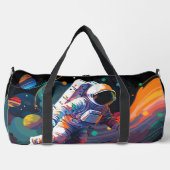 Personalisierter Name des modernen Astronauten Duffle Bag (Vorderseite)