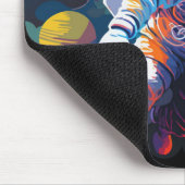 Personalisierter Name des modernen Astronauten Mousepad (Ecke)