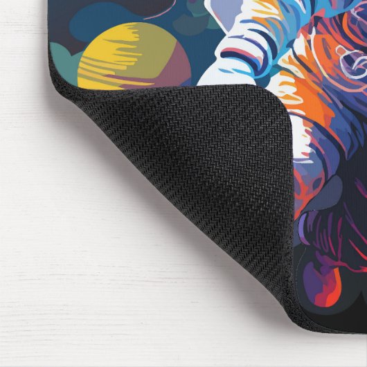 Personalisierter Name des modernen Astronauten Mousepad (Ecke)