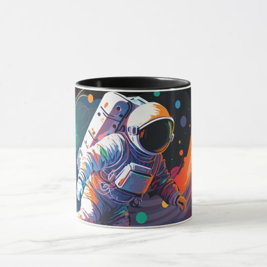 Personalisierter Name des modernen Astronauten Tasse (Zentrum)