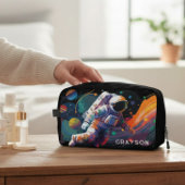 Personalisierter Name des modernen Astronauten Waschbeutel