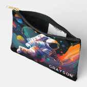 Personalisierter Name des modernen Astronauten Zubehörtasche (Offen)