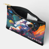 Personalisierter Name des modernen Astronauten Zubehörtasche (Offen)