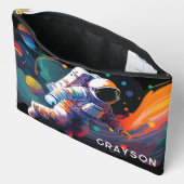 Personalisierter Name des modernen Astronauten Zubehörtasche (Offen)
