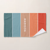 Personalisierter Name des modernen Colorblock Eart Badhandtuch Set (Handtuch)