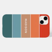 Personalisierter Name des modernen Colorblock Eart Case-Mate iPhone Hülle (Rückseite (Horizontal))