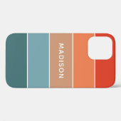 Personalisierter Name des modernen Colorblock Eart Case-Mate iPhone Hülle (Rückseite (Horizontal))
