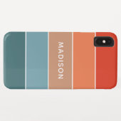 Personalisierter Name des modernen Colorblock Eart Case-Mate iPhone Hülle (Rückseite (Horizontal))