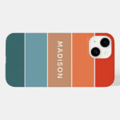 Personalisierter Name des modernen Colorblock Eart Case-Mate iPhone Hülle (Rückseite (Horizontal))
