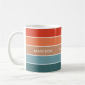 Personalisierter Name des modernen Colorblock Eart Kaffeetasse (Links)