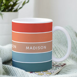Personalisierter Name des modernen Colorblock Eart Kaffeetasse