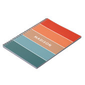 Personalisierter Name des modernen Colorblock Eart Notizblock (Linke Seite)