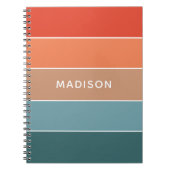 Personalisierter Name des modernen Colorblock Eart Notizblock (Vorderseite)