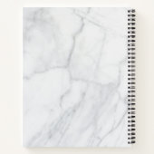 Personalisierter Name des modernen grauen Marmors Notizblock (Rückseite)