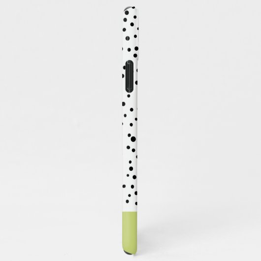 Personalisierter Name des modernen grünen Avocado iPhone Hülle (Rechte Seite)