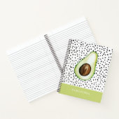 Personalisierter Name des modernen grünen Avocado Notizblock (Innenseite)