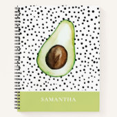 Personalisierter Name des modernen grünen Avocado Notizblock (Vorderseite)
