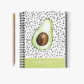 Personalisierter Name des modernen grünen Avocado Notizblock