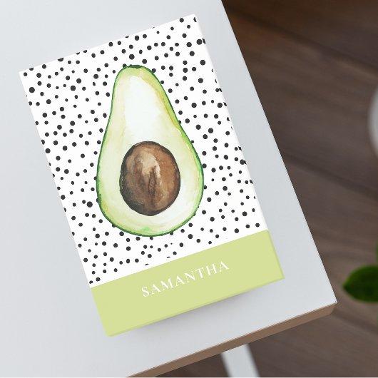 Personalisierter Name des modernen grünen Avocado Post-it Klebezettel