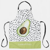 Personalisierter Name des modernen grünen Avocado Schürze (Vorderseite)