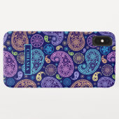 Personalisierter Name des modernen Paisley-Musters Case-Mate iPhone Hülle (Rückseite (Horizontal))