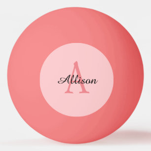 Personalisierter Name des modernen Pink Girl Monog Tischtennisball