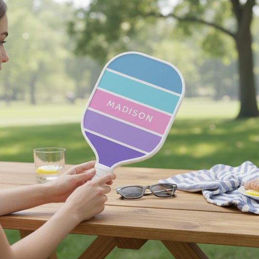 Personalisierter Name des modernen schick-Girl-Far Pickleball Schläger