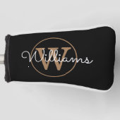 Personalisierter Name des Monogram-Skriptnamens Golf Headcover (Vorderseite)