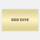 Personalisierter Name des Monogrammgrades mit eleg Rechteckiger Aufkleber (Vorderseite)