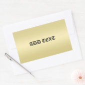 Personalisierter Name des Monogrammgrades mit eleg Rechteckiger Aufkleber (Umschlag)