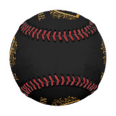 Personalisierter Name des Monogramms Baseball (Rückseite)