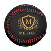 Personalisierter Name des Monogramms Baseball (Vorderseite Links)