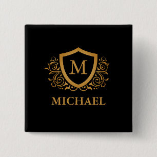 Personalisierter Name des Monogramms Button