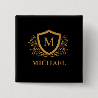 Personalisierter Name des Monogramms Button