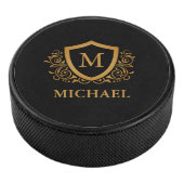 Personalisierter Name des Monogramms Eishockey Puck (3/4)