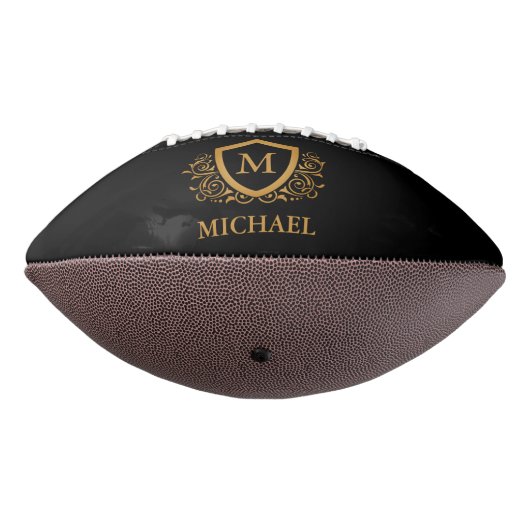 Personalisierter Name des Monogramms Football (Gedreht 270)