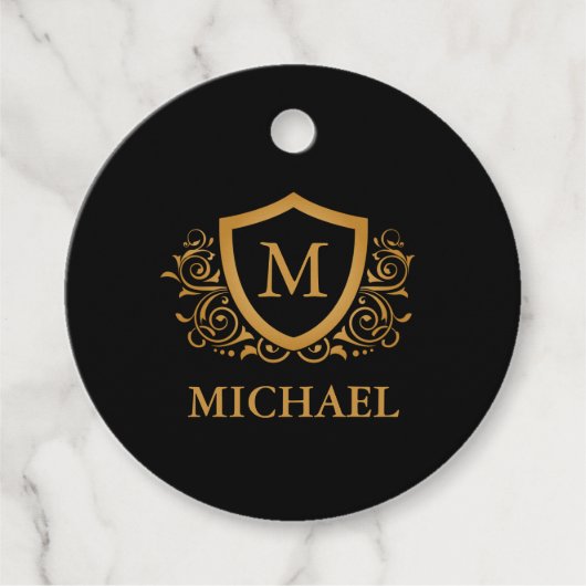 Personalisierter Name des Monogramms Geschenkanhänger (Vorderseite)