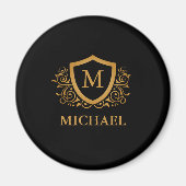 Personalisierter Name des Monogramms Magnet (Vorne)