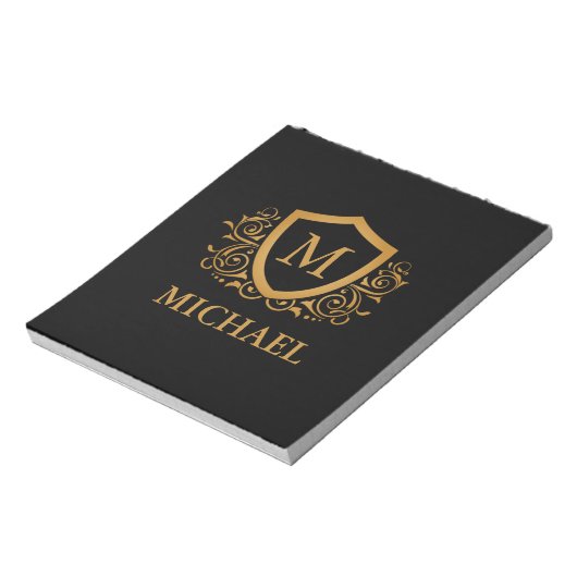 Personalisierter Name des Monogramms Notizblock (Rotiert)