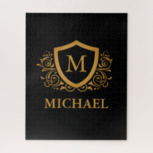 Personalisierter Name des Monogramms Puzzle