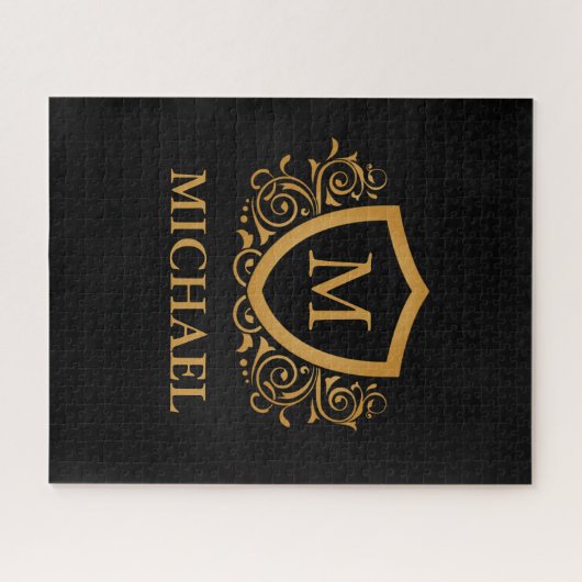 Personalisierter Name des Monogramms Puzzle (Horizontal)