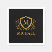 Personalisierter Name des Monogramms Serviette (Vorderseite)