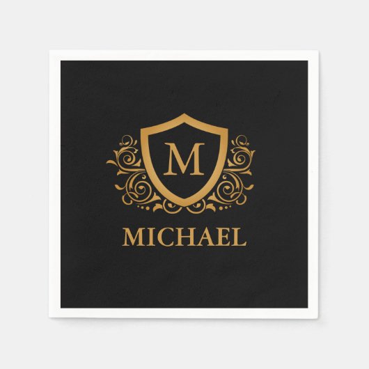 Personalisierter Name des Monogramms Serviette (Vorderseite)