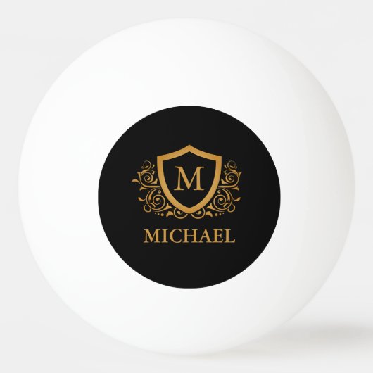 Personalisierter Name des Monogramms Tischtennisball (Vorderseite)
