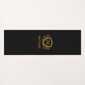 Personalisierter Name des Monogramms Yogamatte (Rückseite (Horizontal))