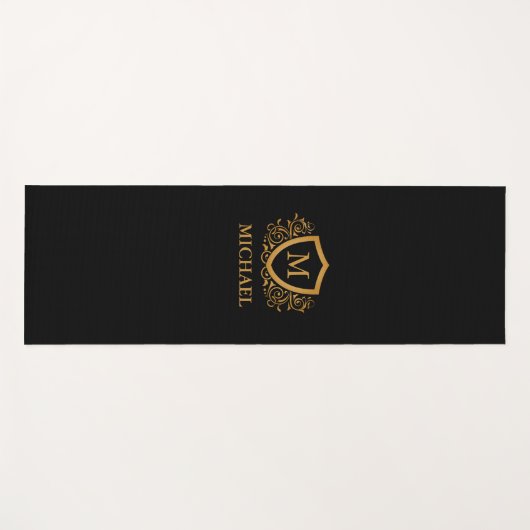 Personalisierter Name des Monogramms Yogamatte (Vorderseite (Horizontal))