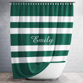 Personalisierter Name des Musters für die grünen u Duschvorhang