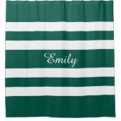 Personalisierter Name des Musters für die grünen u Duschvorhang (Vorderseite)