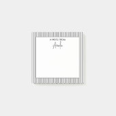 Personalisierter Name des Musters für Schwarz und Post-it Klebezettel (Vorderseite)